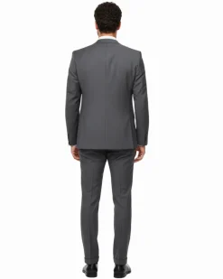 Raphael Men’s Slim Fit Charcoal Gray Notch Lapel Two Button Suit