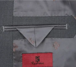 Raphael Men’s Slim Fit Charcoal Gray Notch Lapel Two Button Suit