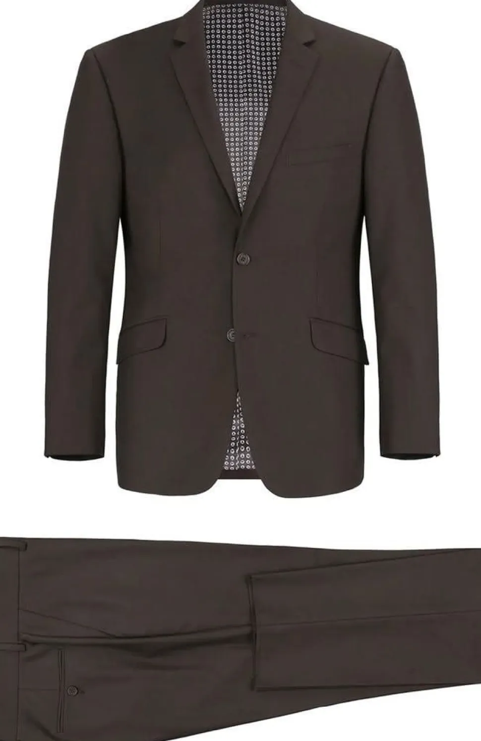 Raphael Men's Slim Fit Dark Brown Two Button Suit