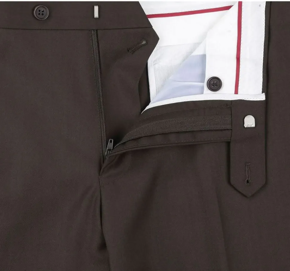 Raphael Men's Slim Fit Dark Brown Two Button Suit