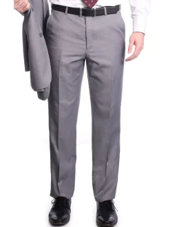 Raphael Men's Slim Fit Light Gray Two Button 2 Piece Suit