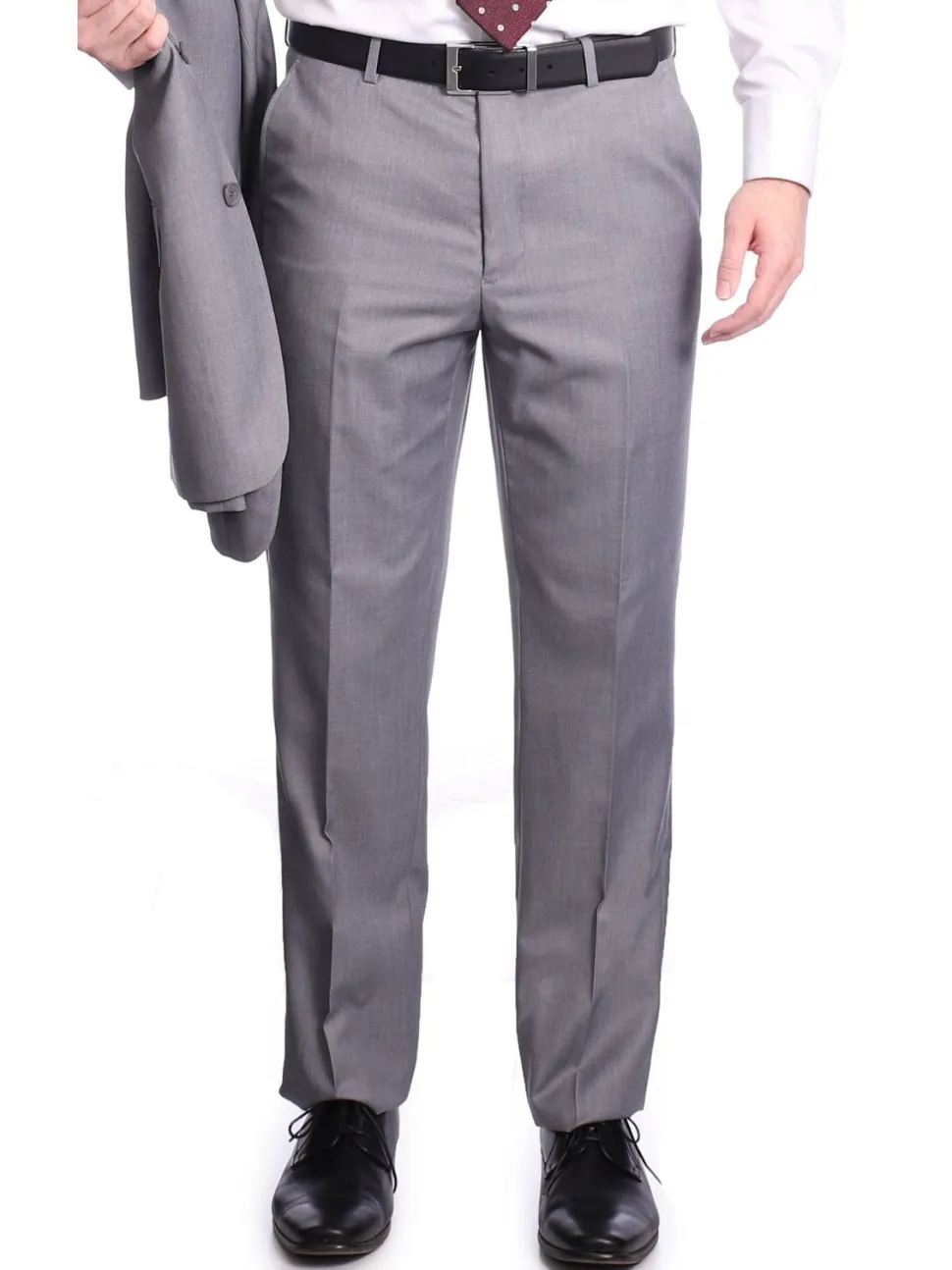 Raphael Men's Slim Fit Light Gray Two Button 2 Piece Suit