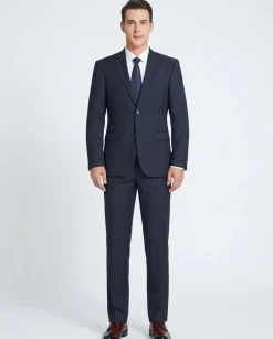 Raphael Men’s Slim Fit Notch Lapel Dark Navy Two Button Suit