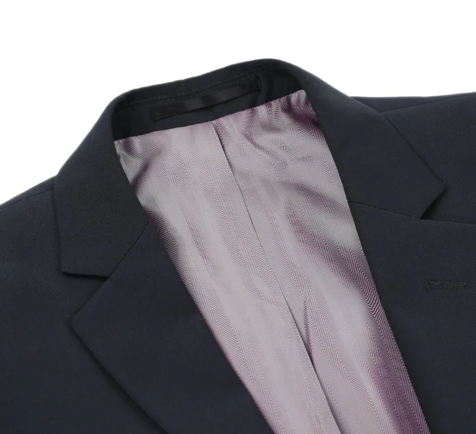 Raphael Men’s Slim Fit Notch Lapel Dark Navy Two Button Suit