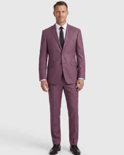 Raphael Men's Slim Fit Notch Lapels Solid Suits
