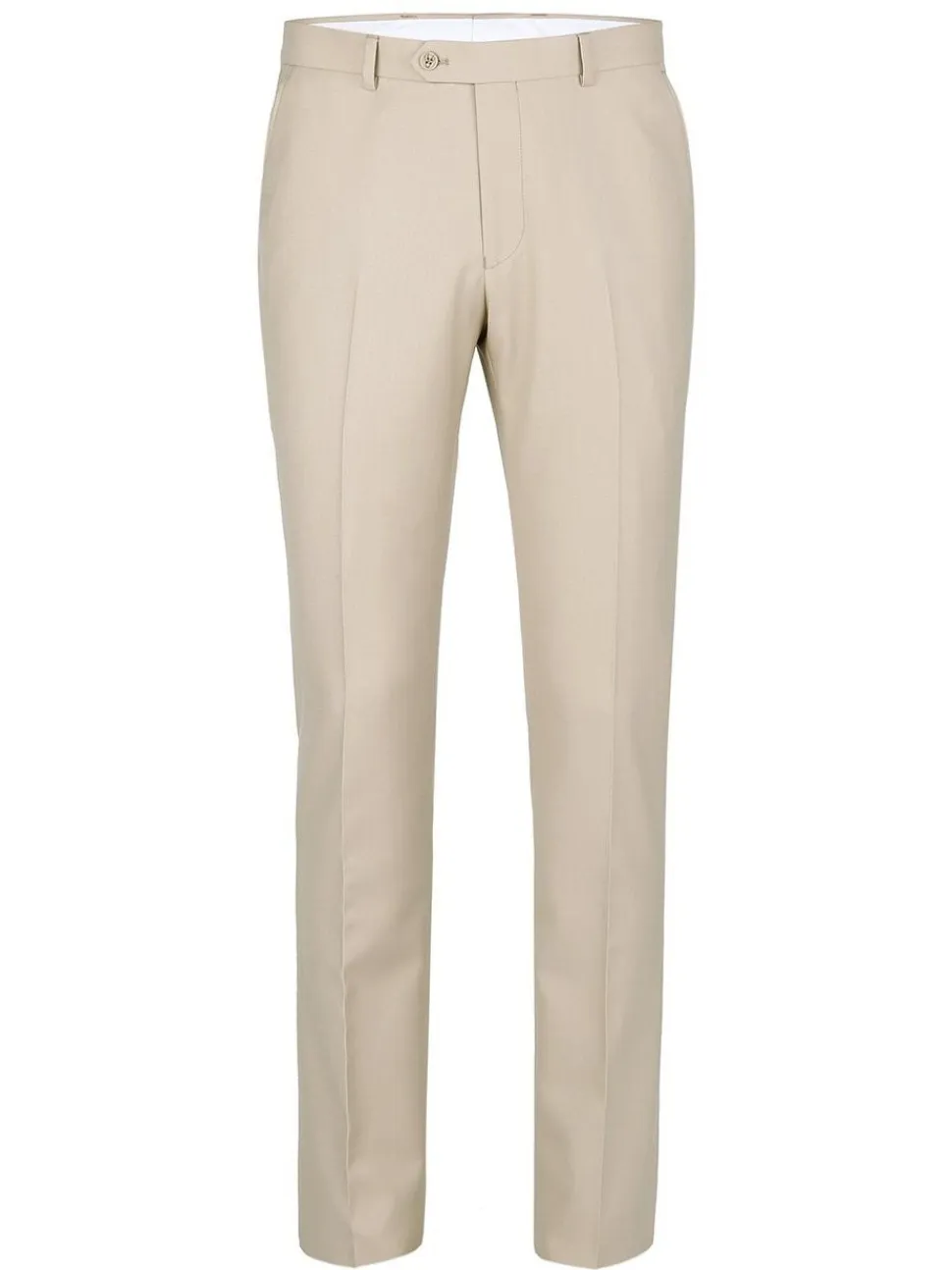 Raphael Mens Slim Fit Solid Tan Flat Front Dress Pants