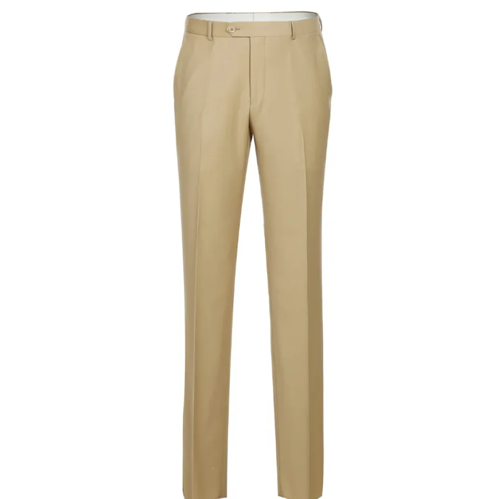 Raphael Men’s Slim Fit Tan Super 170’s Notch Lapel Wool Two Button Suit
