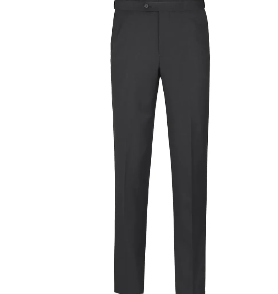 Raphael Mens Solid Black Classic Fit Tuxedo Pants