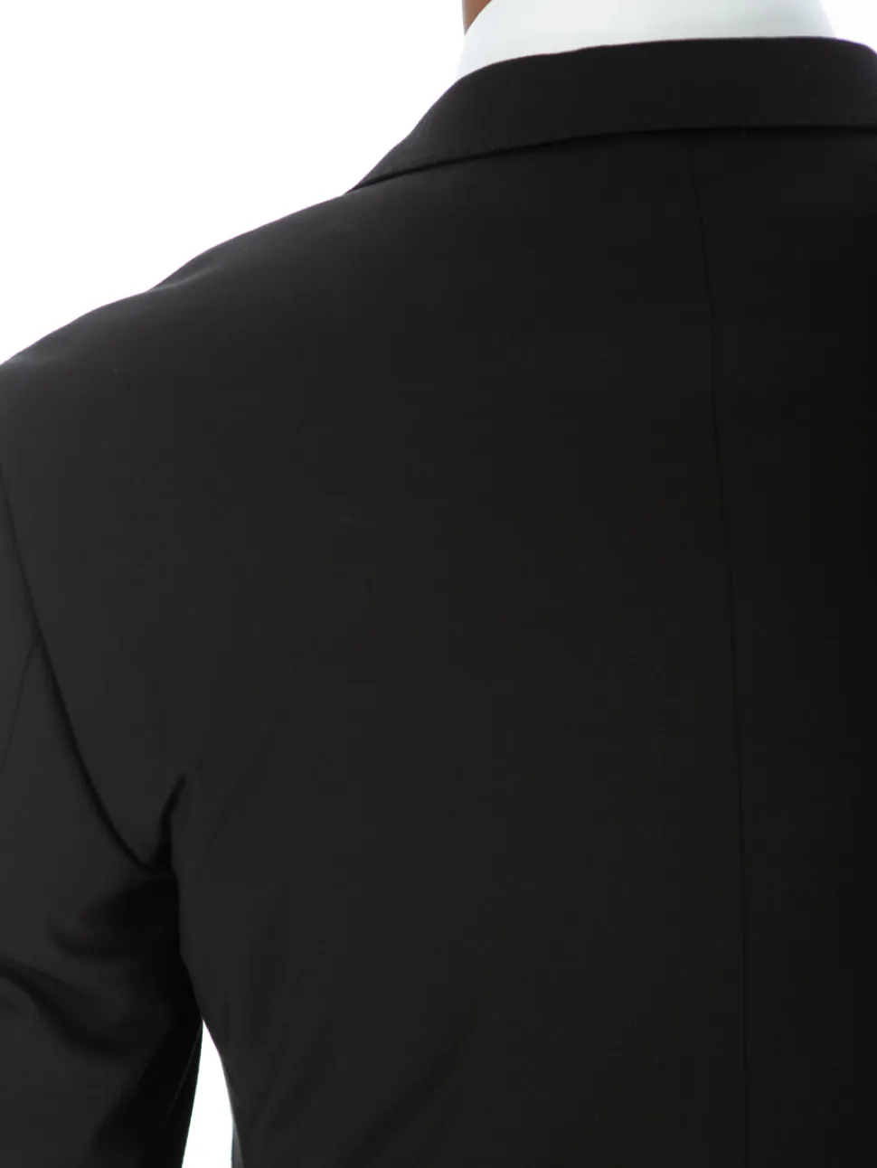 Raphael Mens Solid Black Slim Fit Stretch 2 Button Blazer Sportcoat