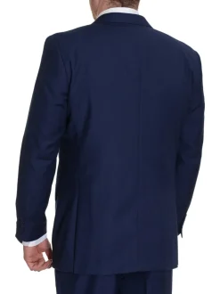 Raphael Mens Solid Blue Regular Fit Blazer Sportcoat