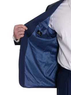 Raphael Mens Solid Blue Regular Fit Blazer Sportcoat