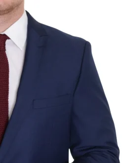 Raphael Mens Solid Blue Regular Fit Blazer Sportcoat