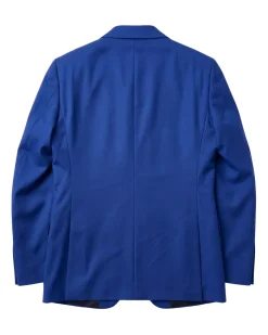 Raphael Mens Solid French Blue Slim Fit Peak Lapel 2-Button Suit