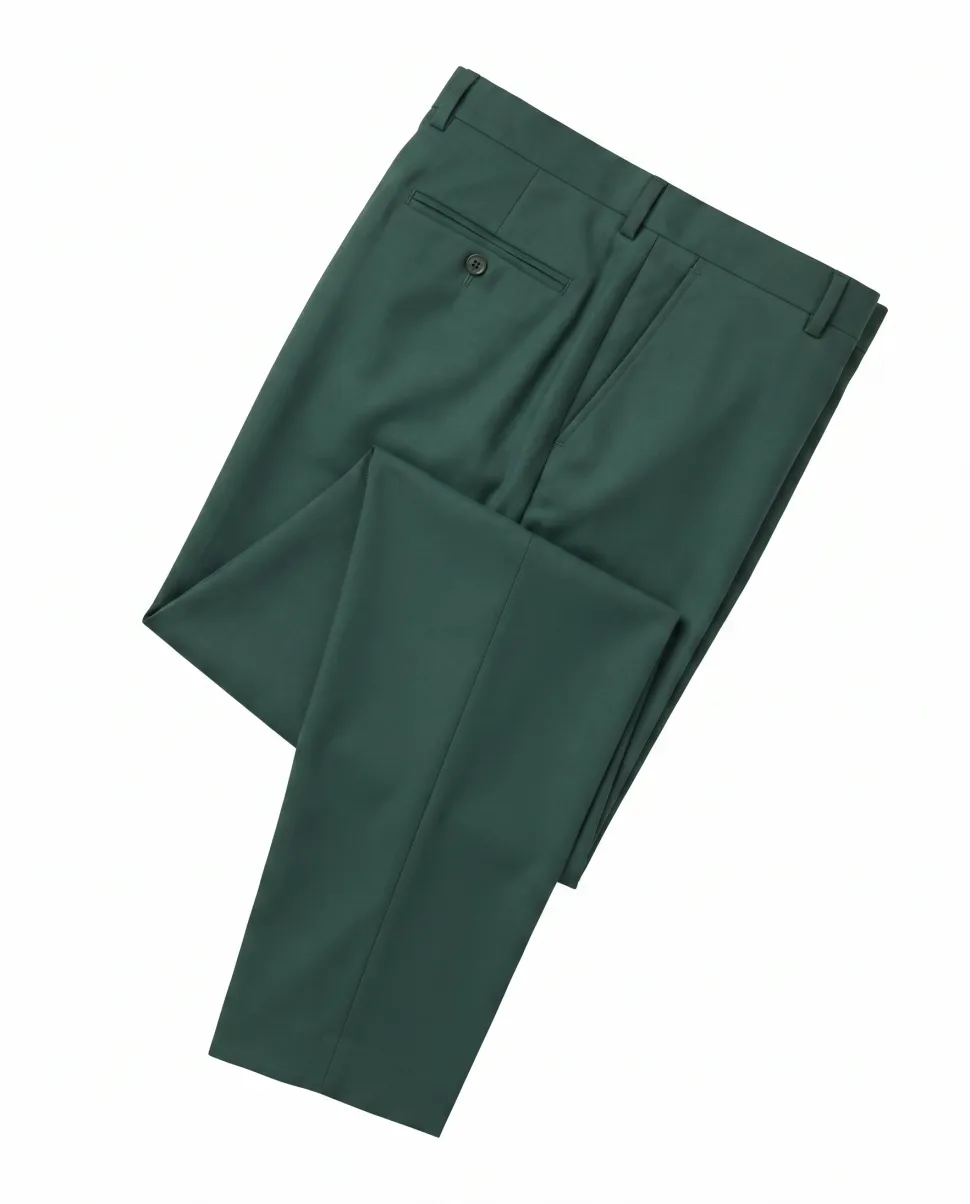 Raphael Mens Solid Green Regular Fit Two Button Suit