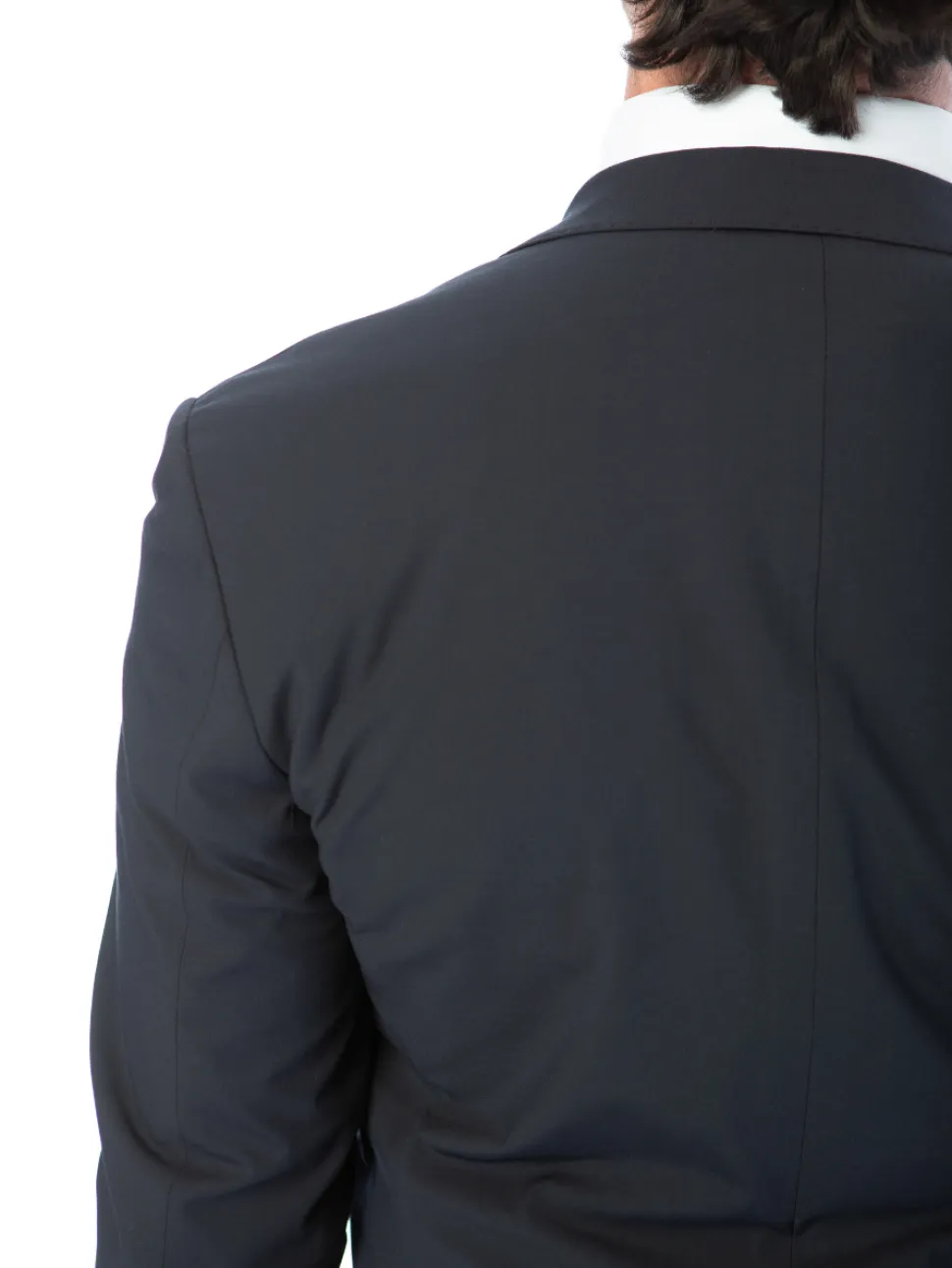 Raphael Mens Solid Navy Blue Slim Fit Stretch 2 Button Blazer Sportcoat