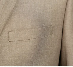 Raphael Mens Solid Taupe Brown Regular Fit 2 Piece Suit