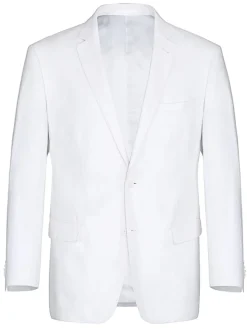 Raphael Mens Solid White Notch Lapel Classic Fit 100% Linen suit