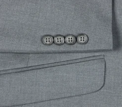 Raphael Men’s Stretch Light Gray Slim Fit Notch Lapel Two Button Suit