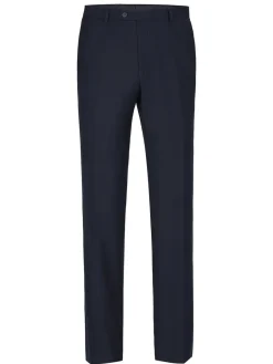 Raphael Men's Washable Flat Front Slim Fit Navy Blue Dress Pants