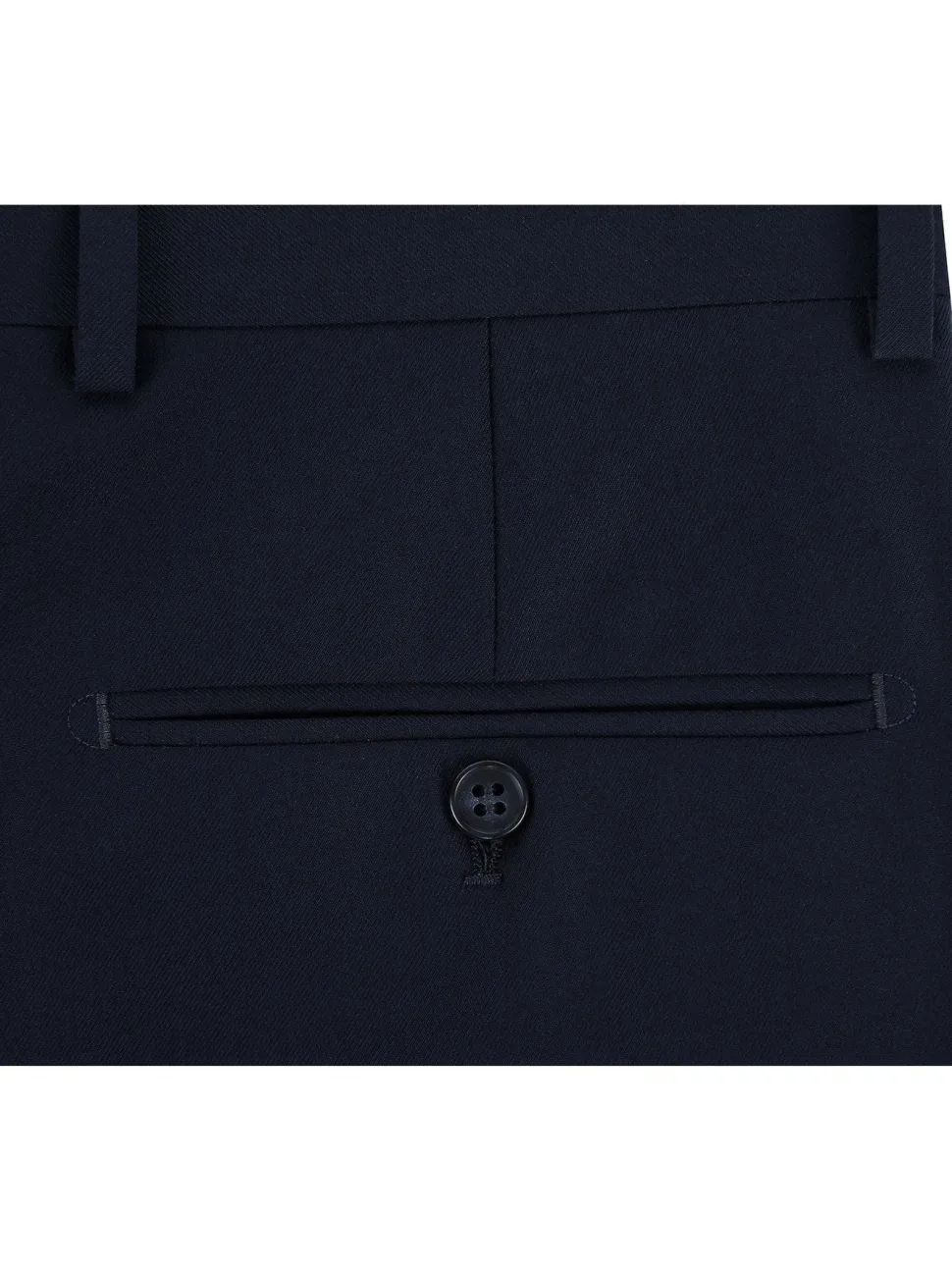Raphael Men's Washable Flat Front Slim Fit Navy Blue Dress Pants