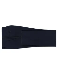 Raphael Men's Washable Flat Front Slim Fit Navy Blue Dress Pants