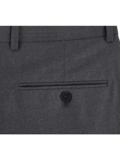 Raphael Men's Washable Flat Front Slim Fit Gray Dress Pants
