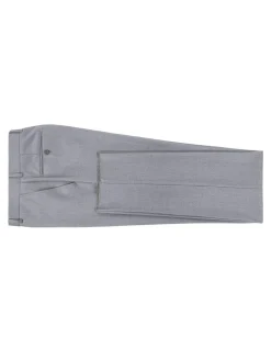 Raphael Men's Washable Flat Front Slim Fit Light Gray Dress Pants