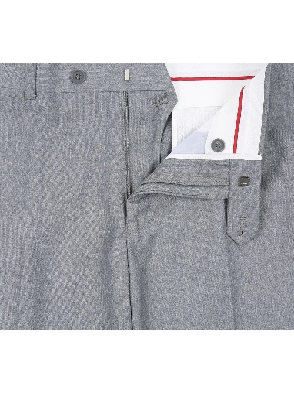 Raphael Men's Washable Flat Front Slim Fit Light Gray Dress Pants