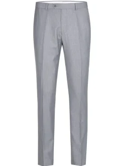 Raphael Men's Washable Flat Front Slim Fit Light Gray Dress Pants