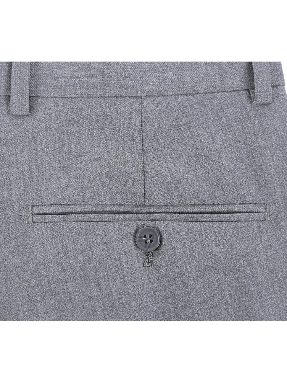 Raphael Men's Washable Flat Front Slim Fit Light Gray Dress Pants