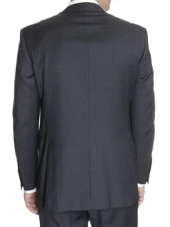 Raphael Regular Fit Charcoal Gray Two Button Wool Suit