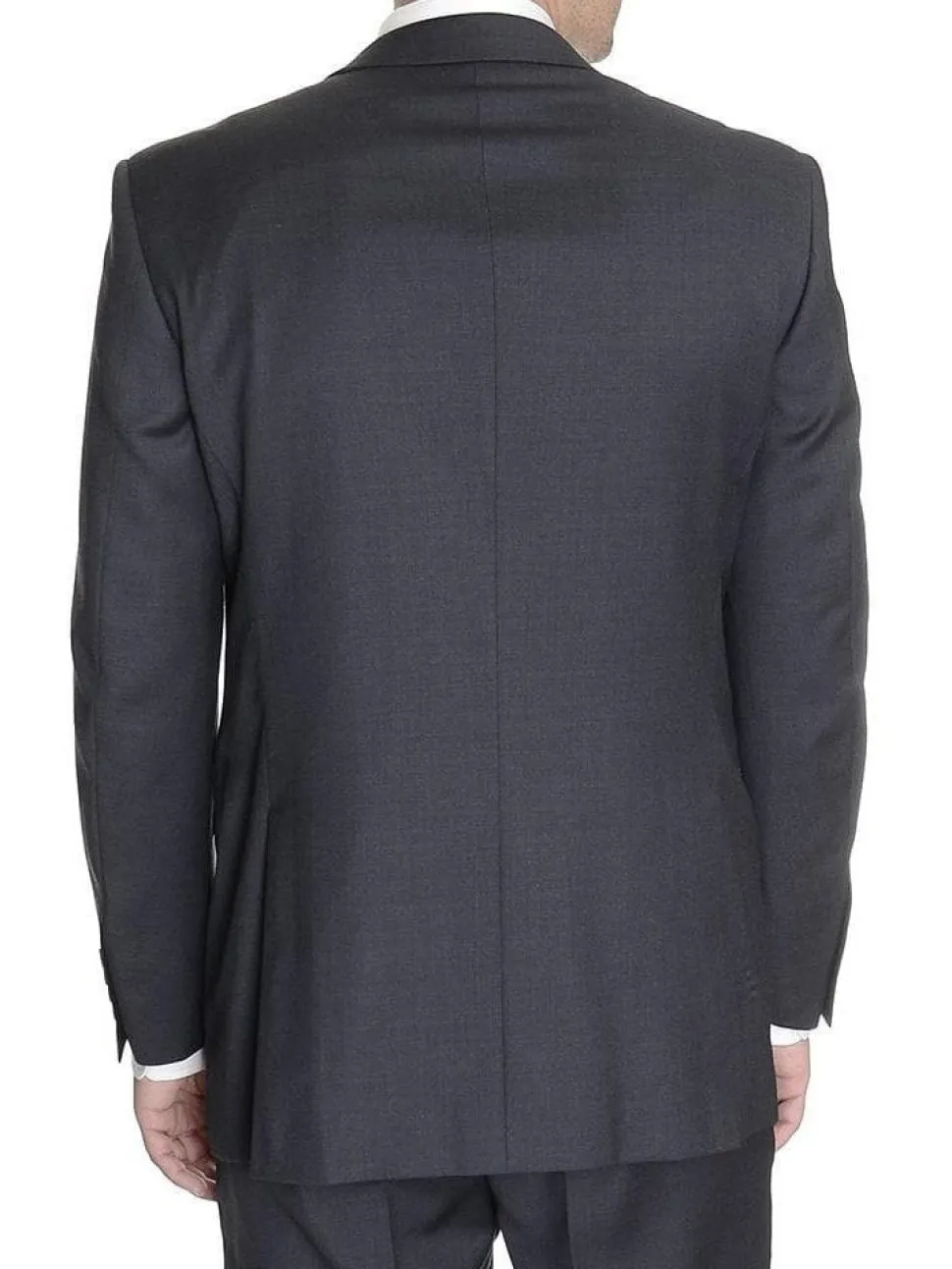 Raphael Regular Fit Charcoal Gray Two Button Wool Suit