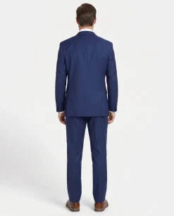 Raphael Regular Fit Solid Blue Two Button Suit