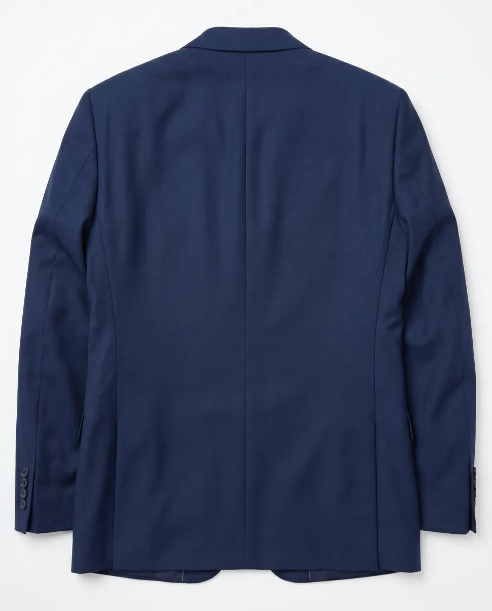 Raphael Regular Fit Solid Blue Two Button Suit