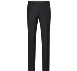 Raphael Slim Fit Solid Black Flat Front Wool Dress Pants