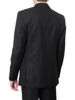 Raphael Slim Fit Solid Black Two Button Blazer Sportcoat