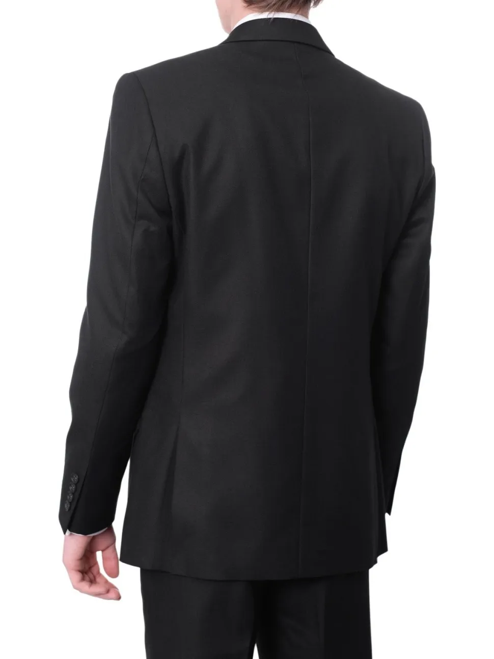 Raphael Slim Fit Solid Black Two Button Blazer Sportcoat