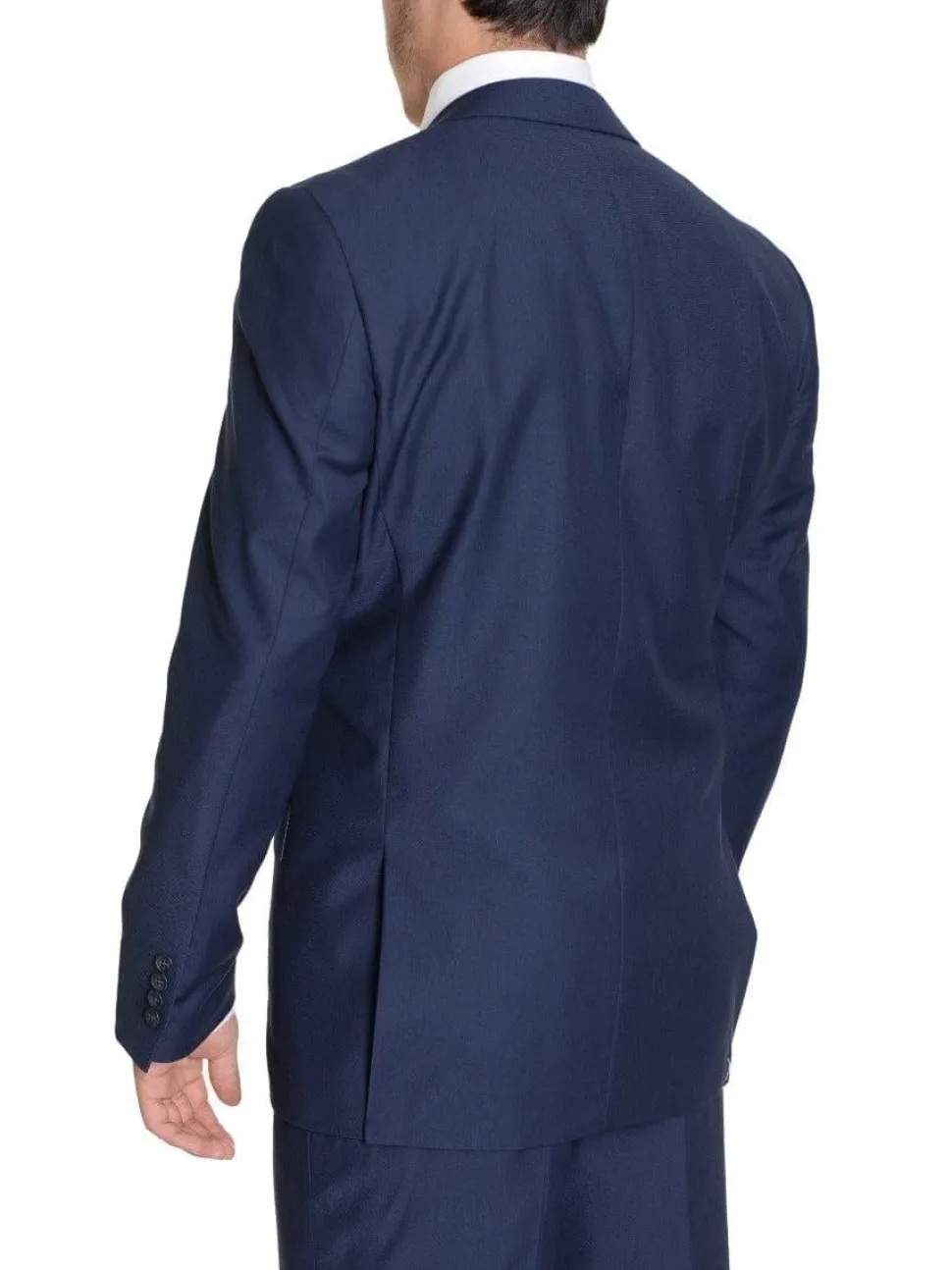 Raphael Slim Fit Solid Cobalt Blue Two Button Wool Suit
