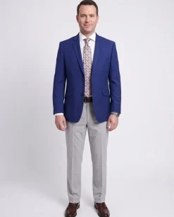 Raphael Slim Fit Solid French Blue Two Button Blazer Sportcoat