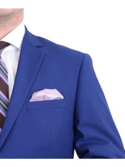Raphael Slim Fit Solid French Blue Two Button Blazer Sportcoat