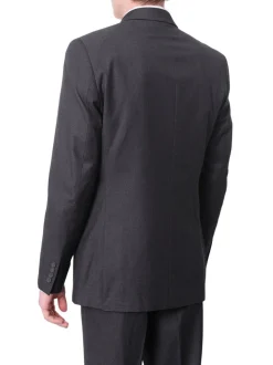 Raphael Slim Fit Solid Medium Gray Two Button Suit