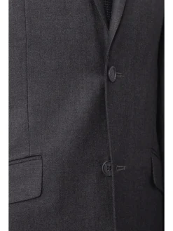 Raphael Slim Fit Solid Medium Gray Two Button Suit
