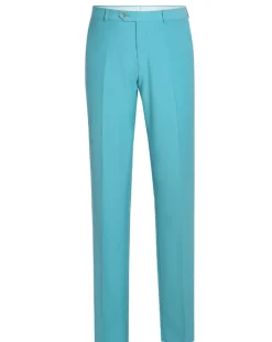 Raphael Solid Aqua Blue Slim Fit Notch Lapel 2-Button Suit