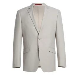 Raphael Solid Beige Notch Lapel Slim Fit Two Button Suit