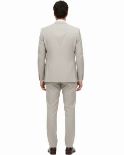 Raphael Solid Beige Notch Lapel Classic Fit Two Button Suit