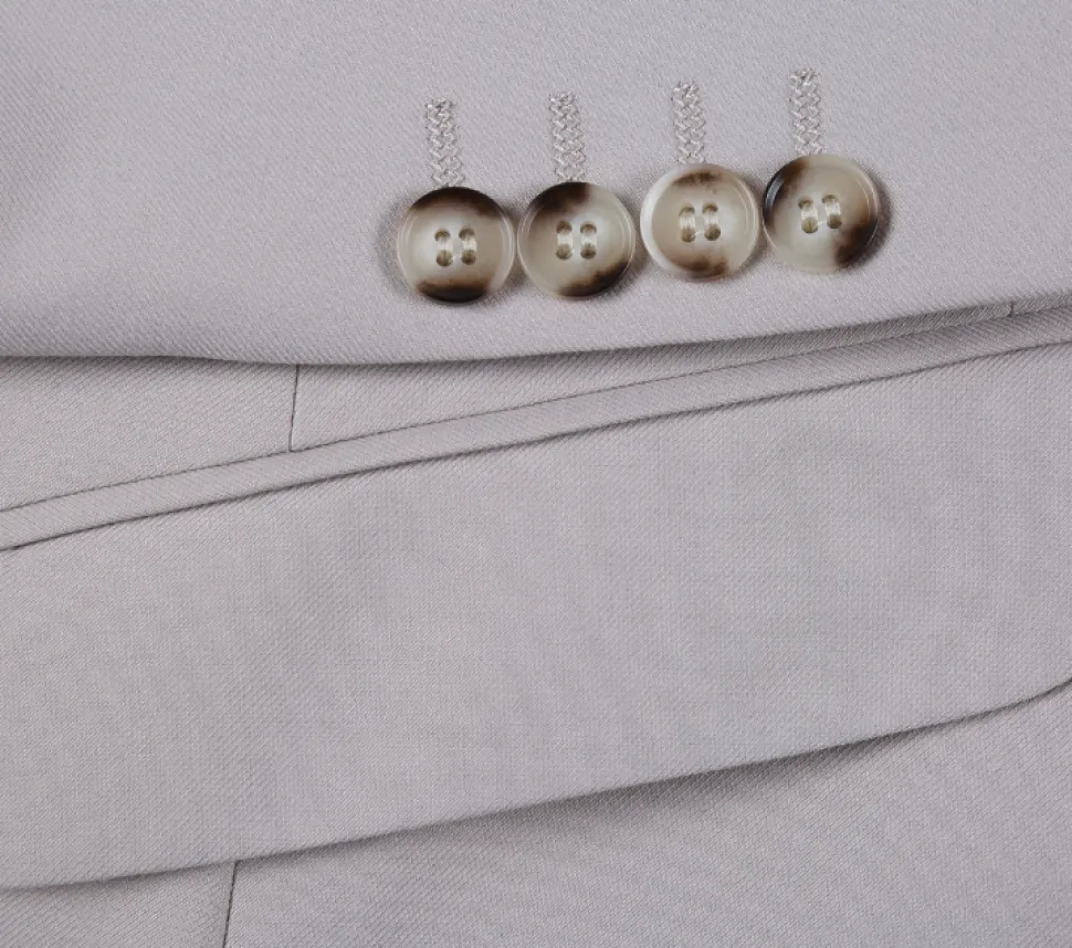 Raphael Solid Beige Notch Lapel Classic Fit Two Button Suit