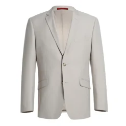 Raphael Solid Beige Notch Lapel Classic Fit Two Button Suit