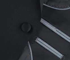 Raphael Solid Black Classic Fit Two Button Notch Lapel Tuxedo Suit