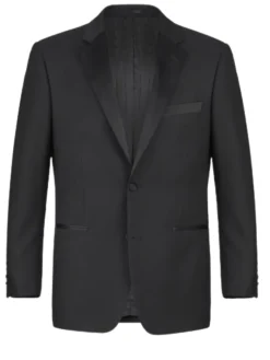 Raphael Solid Black Classic Fit Two Button Notch Lapel Tuxedo Suit