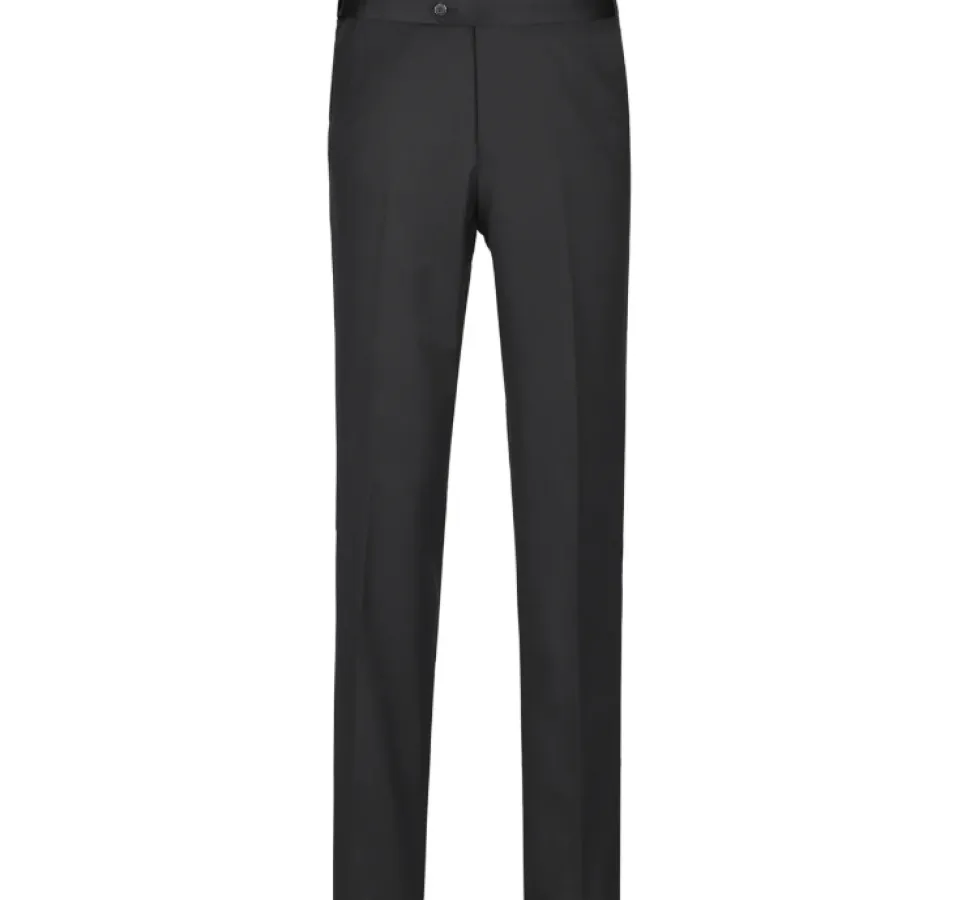 Raphael Solid Black Classic Fit One Button Peak Lapel Tuxedo Suit